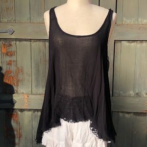 FREE PEOPLE SHEER LIGHTWEIGHT TOP